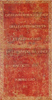 Reliure du Codex Atlanticus de De Vinci, 1478-1519 © Bibliothèque Ambrosienne, Milan.