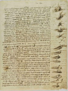 Encre sur velin, 1506-1508, Codex Leicester, Fondation Bill Gates, Seattle, Washington.